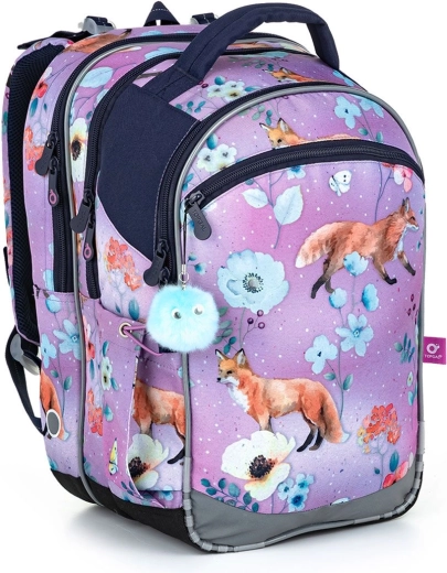 Rucsac școlar Topgal coco cu motiv de vulpi