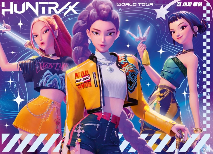 Ravensburger K-pop: Vânătoarele de demoni puzzle 4 × 100 de piese