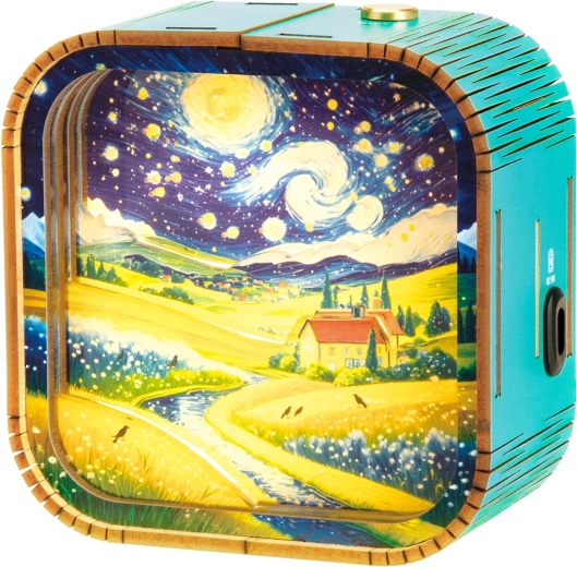 2Kids Toys puzzle 3D din lemn lampă peisaj sub stele - 1 bucată