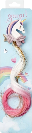 Souza! agrafă de păr cu șuviță curcubeu – unicorn
