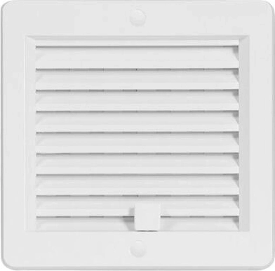 Grilaj de ventilație cu jaluzele 150 × 150 mm, alb