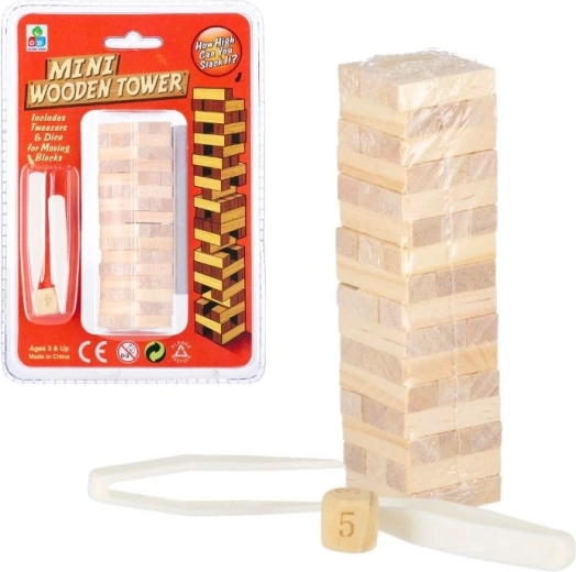 Turn de lemn mini joc 48 piese