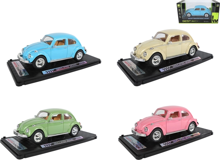 Mașinuță retro old timer cu mecanism cu inerție 1:24, 18 cm - 1 bucată