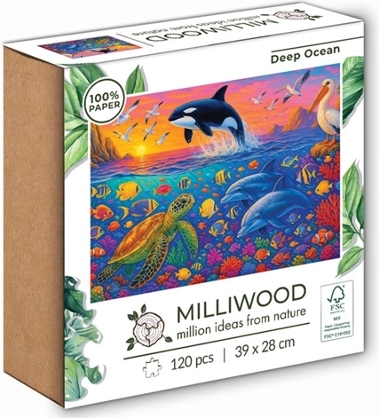 Puzzle pentru copii Milliwood Deep ocean, 120 de piese