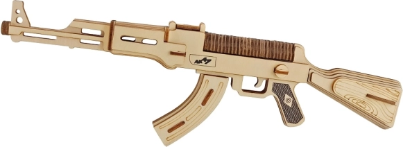 Puzzle 3D din lemn – pistol-mitralieră AK-47