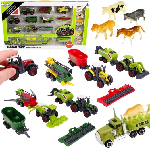 Set Woopie tractoare, utilaje agricole și animale