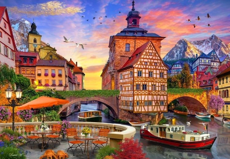 Puzzle Primăria Veche din Bamberg 1000 piese – BLUEBIRD