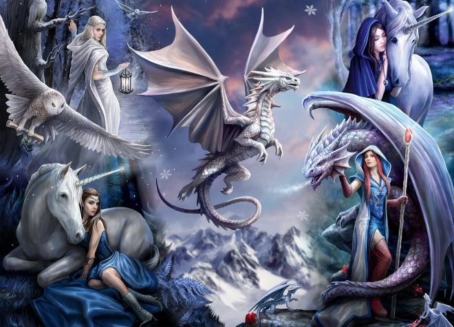 Puzzle Dragonul de argint 1500 piese BLUEBIRD
