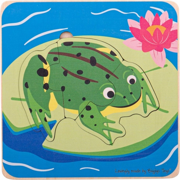 Puzzle pentru copii cicluri de viață broască Bigjigs Toys