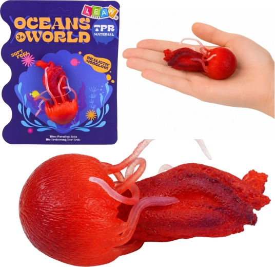 Figurină din cauciuc meduză – animal marin realist 9 cm