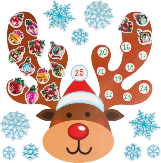 Calendar de Advent de Crăciun autoadeziv pentru perete