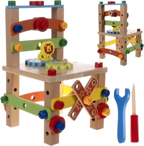 Scaun constructiv din lemn pentru copii Kruzzel