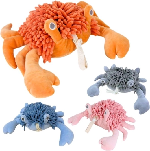 Crab de pluș cu codițe (dreaduri) 28 cm