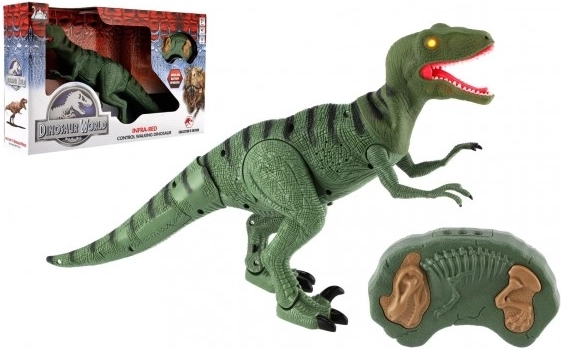 Dinozaur Velociraptor mergător cu telecomandă