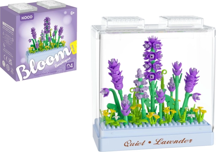 Mini set de construcție KOCO cu lavandă, 239 de piese