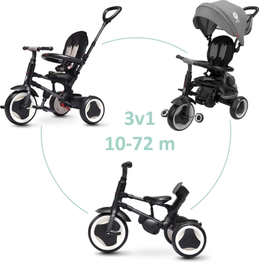 Tricicletă Qplay Rito Eva Plus gri