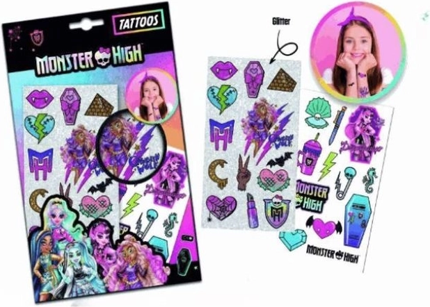 Monster High tatuaje temporare cu sclipici