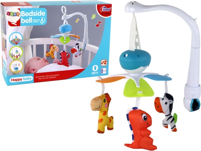 Carusel cu melodii și trei animăluțe pentru copii