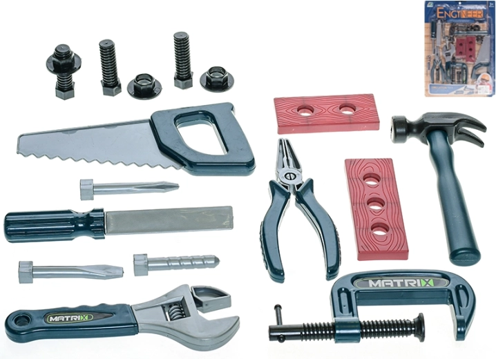 Set de unelte pentru copii, 17 piese, pe blister