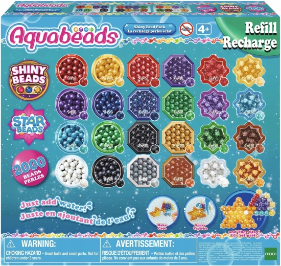 Aquabeads mărgele strălucitoare – set suplimentar 2000 buc