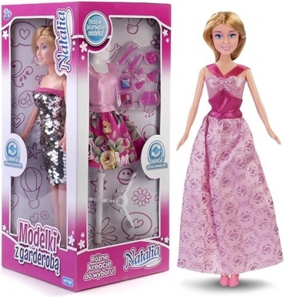 Păpușă manechin cu garderobă 29 cm