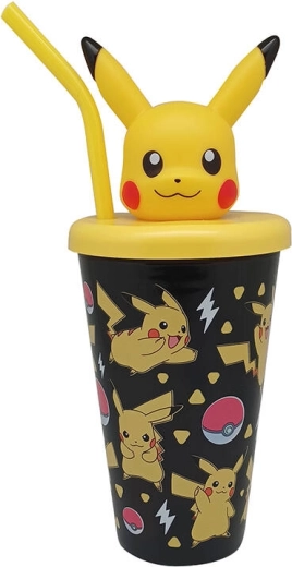 Bidon pentru copii Pokémon 450 ml cu pai KiDS Licensing