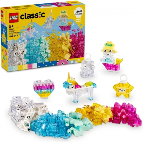 LEGO Classic set magic cu cărămizi transparente
