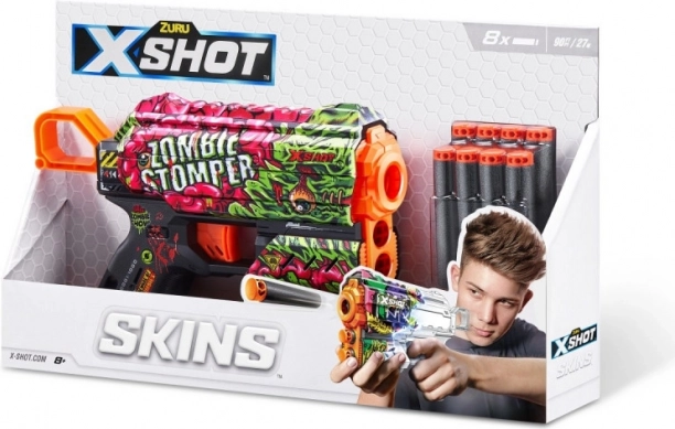 X-Shot Skins Flux blaster din spumă (8 săgeți) – model A