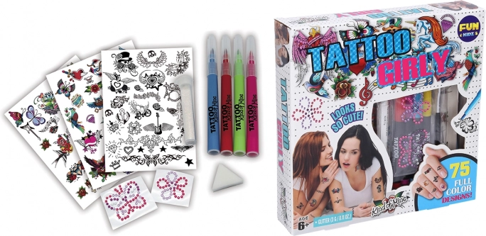 Set de tatuaje cu markere