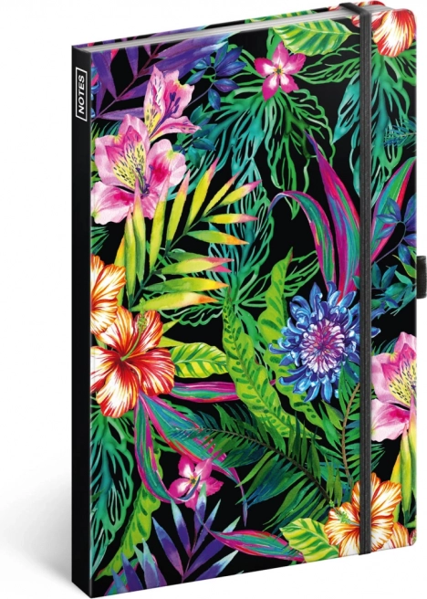 Caiet liniat A5 cu motiv tropical, 172 de pagini, 100 g/m²
