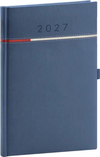 Agendă săptămânală Notique Tomy 2027 albastru-roșu 15 × 21 cm