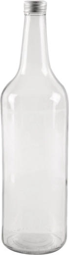 Sticlă Spirit 1 l cu corp din sticlă și capac metalic