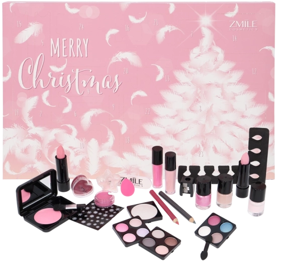 Calendar advent Traditional Pink and Fluffy – set cosmetic cu 24 de surprize