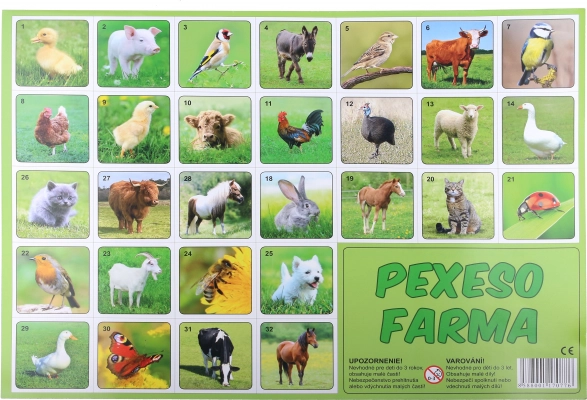 Pexeso Fermă – joc de memorie cu animăluțe