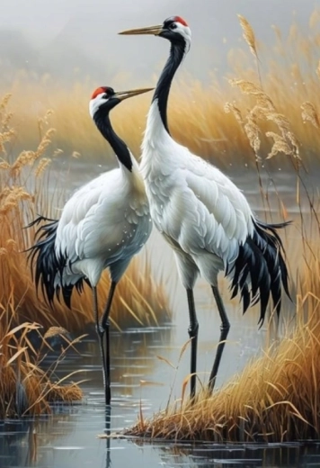 Norimpex pictură cu diamante Cocori în stuf 30 × 40 cm