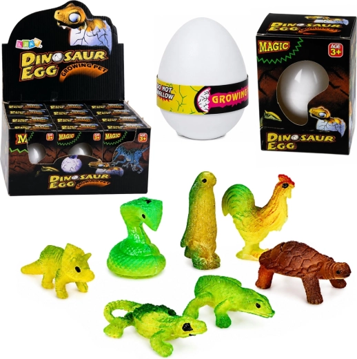 Ou magic eclozabil cu dinozaur în creștere pentru apă, alb, 6,5 cm - 1 bucată