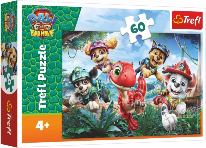 Puzzle Patrula Cățelușilor Paw Patrol Dino Movie – Salvare cu dinozauri, 60 de piese