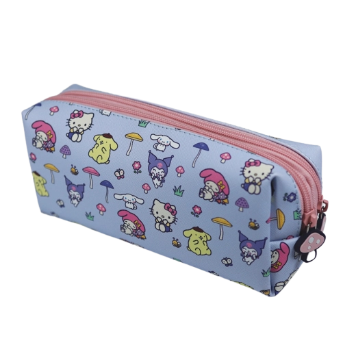 Hello Kitty și prietenii – penar școlar dublu Mushroom