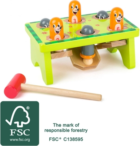 Bătător SMALL FOOT Cărticei din lemn FSC