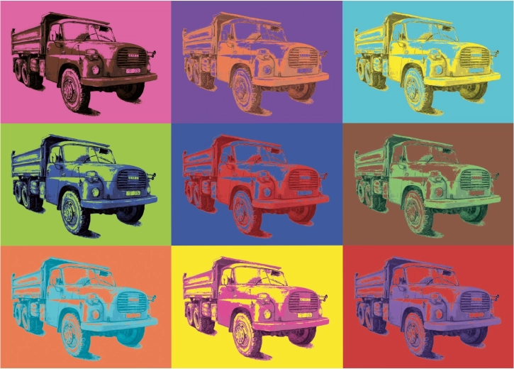 Tatra iconică în stil pop-art