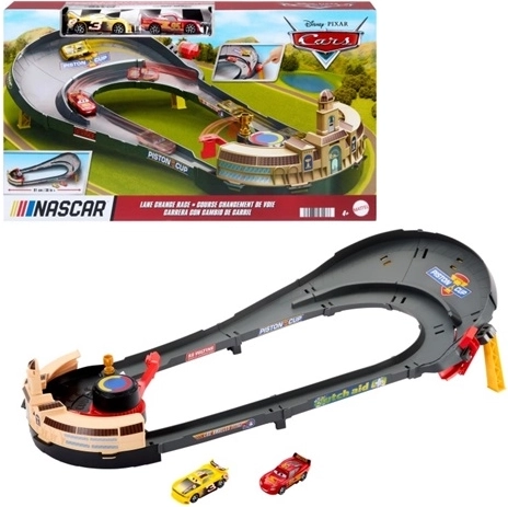 Disney și Pixar Cars pistă de curse NASCAR cu 2 mașinuțe