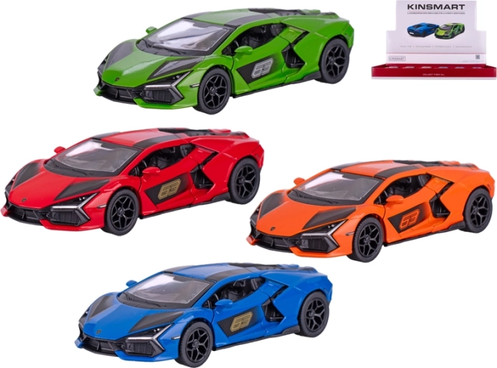 Model metalic de mașină Lamborghini Revuelto 1:38 cu mecanism pull-back Kinsmart