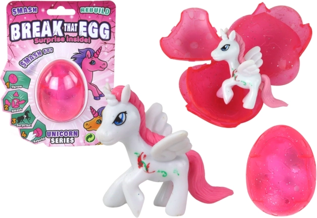 Ou magic crăpător Unicorn roz 6 cm