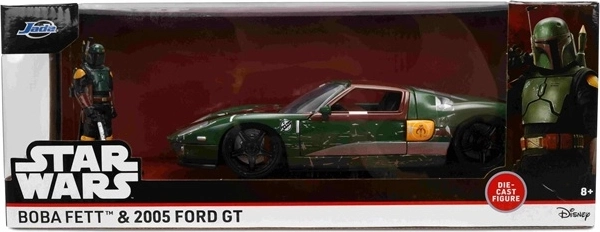 Jada Star Wars Ford GT 2005 la scară 1:24 cu figurina lui Boba Fett