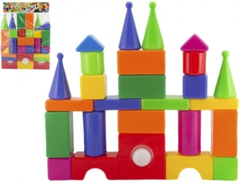 Set de construcție din cuburi mari de plastic 30 buc.