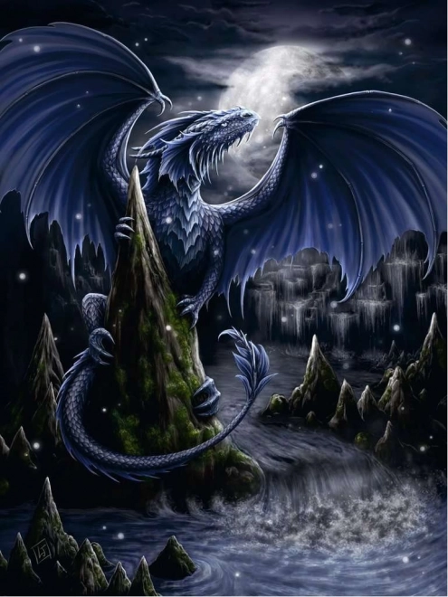 Puzzle 1500 piese dragon negru Ravensburger