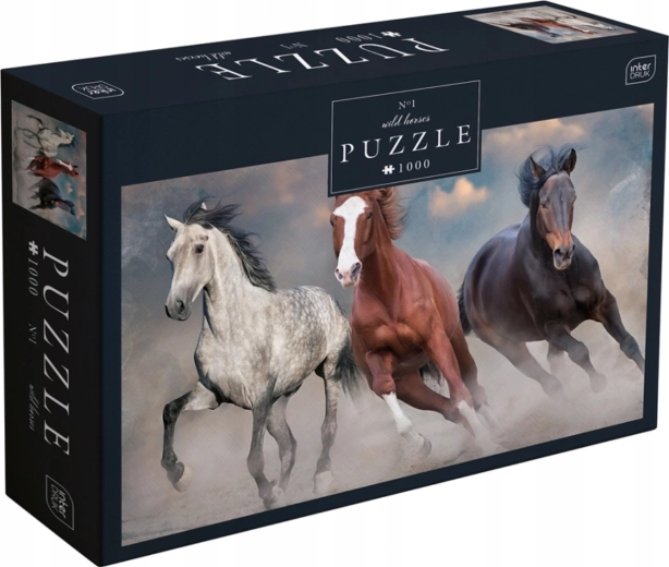 Puzzle Trei cai sălbatici, 1000 de piese