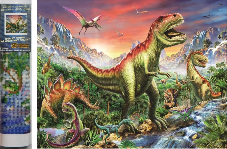 Pictură cu diamante Conducătorul preistoriei 30 × 40 cm