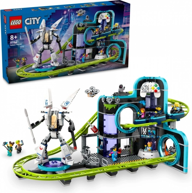 Lego City parcul lumii roboților cu montagne russe
