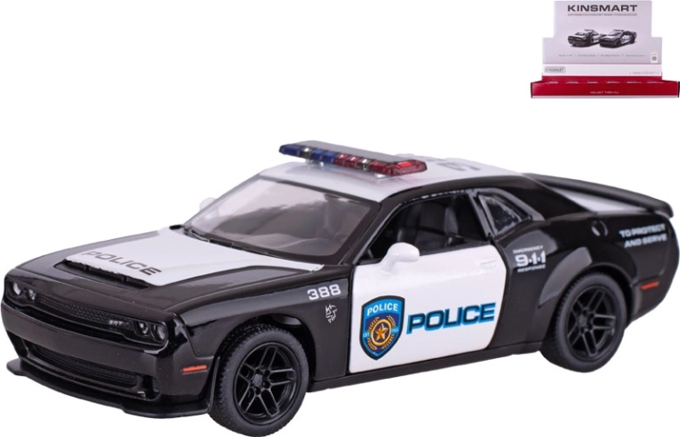 Model metalic Dodge Challenger SRT Demon 170 Police – Kinsmart 1:40